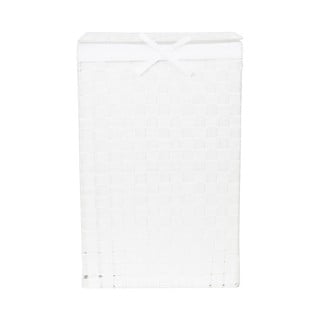 Biely viskózny kôš na bielizeň s vekom Compactor Laundry Basket Linen, výška 60 cm