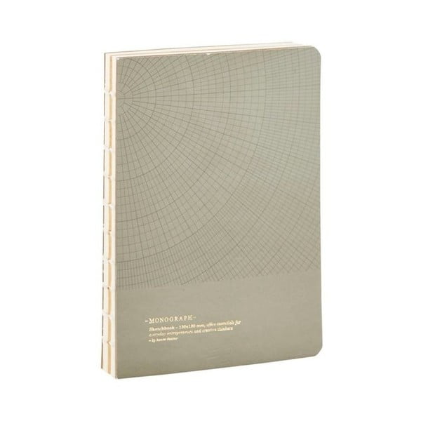 Sivý zápisník Monograph Geometric
