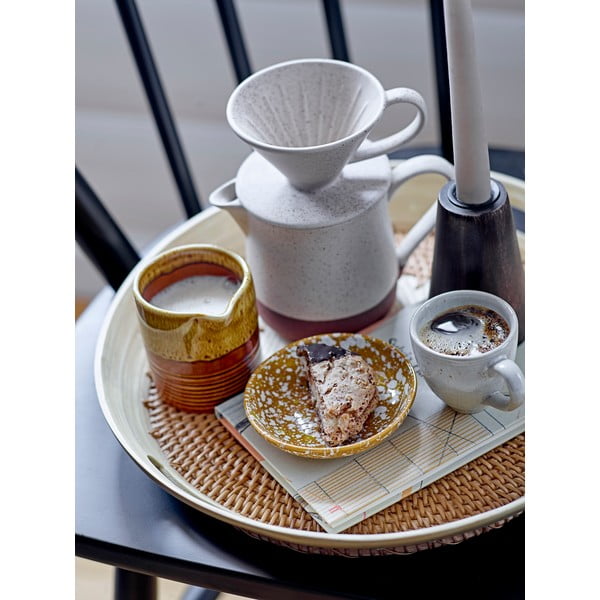 Hnedo-biela kameninová kanvica na kávu s dripperom Bloomingville Franz, 500 ml-image-1