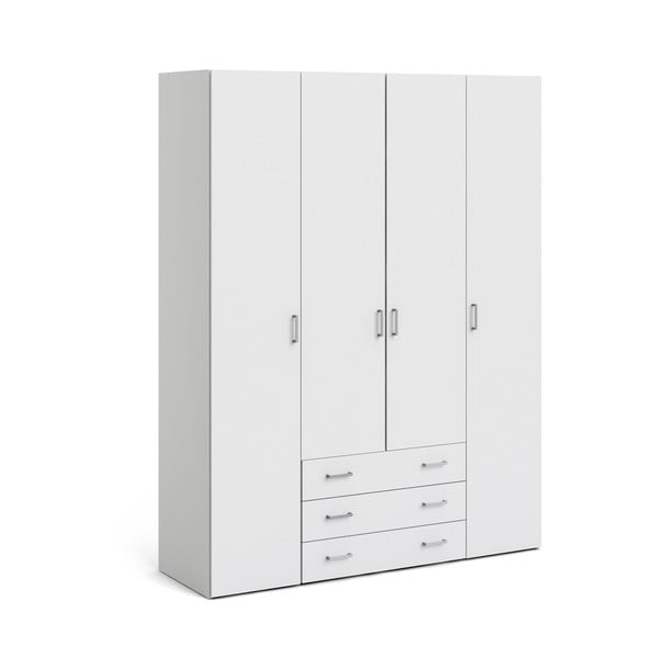 Biela šatníková skriňa 154x200 cm Space – Tvilum-image-2