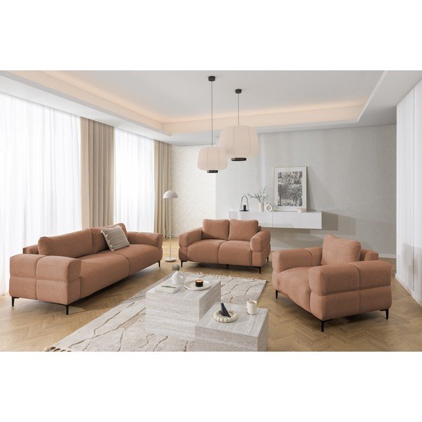 Pohovka v terakotovej farbe 154 cm Helio – Ropez-image-4