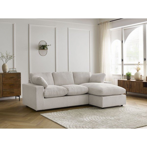 Béžová menčestrová rohová pohovka Belair – Bobochic Paris-image-1