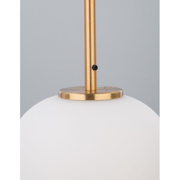 Biele/v mosadznej farbe sklenené závesné svietidlo ø 27 cm Lato – Nova Luce-image-2