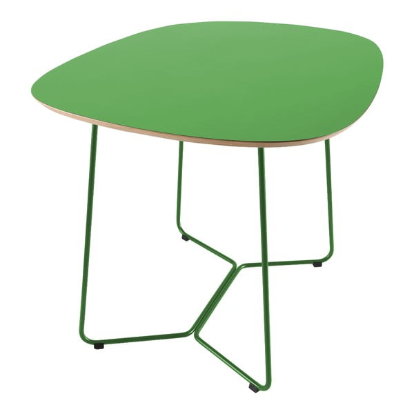 Zelený stôl s kovovými nohami IKER Maple X