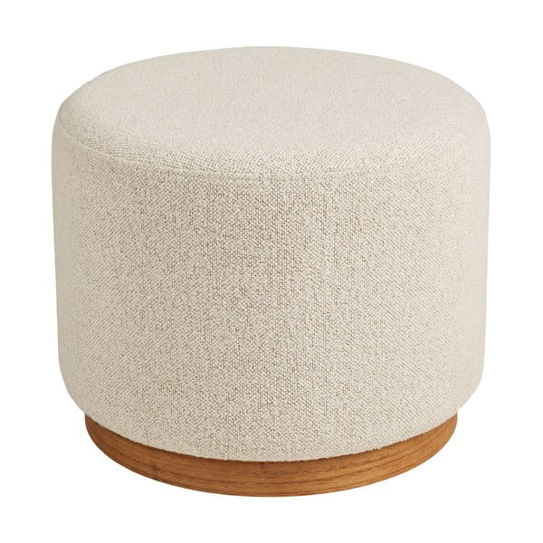 Béžový taburet z textílie buklé Daisy – House Nordic