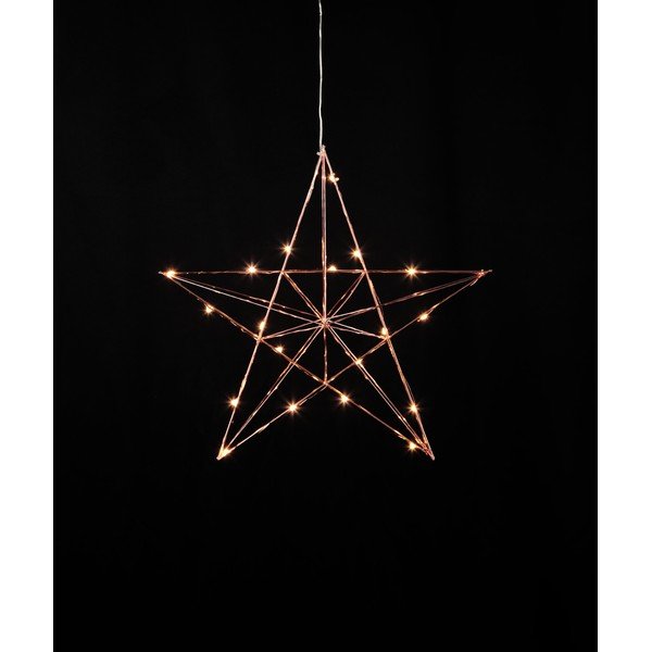 Medená svietiaca LED dekorácia Star Trading Line, výška 38 cm-image-2