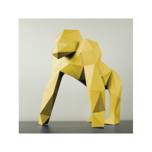 Papierová socha Gorila, žltá