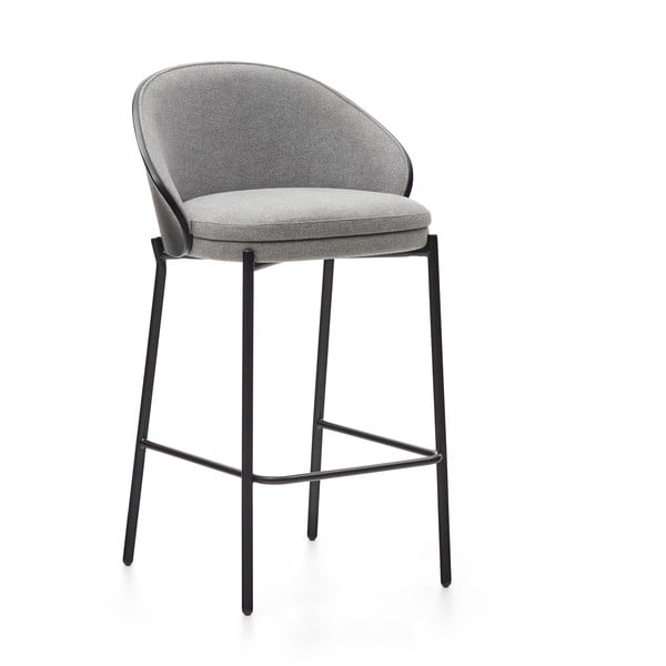 Čierno-sivé barové stoličky v súprave 2 ks (výška sedadla 65 cm) Eamy – Kave Home