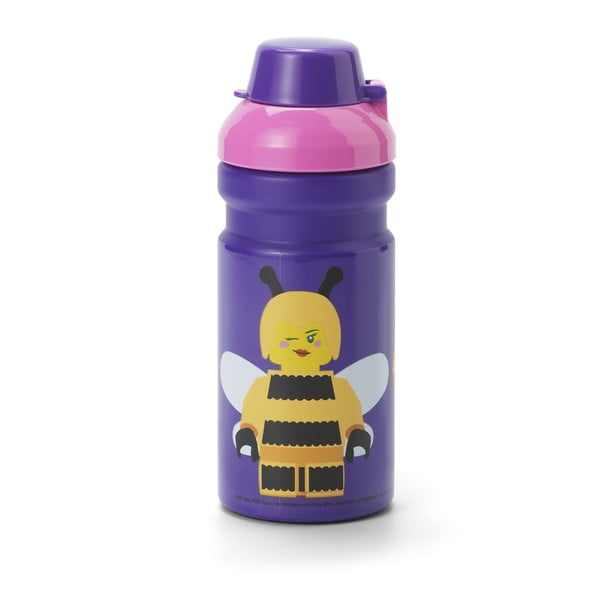 Fialová detská fľaša 390 ml Bee – LEGO®