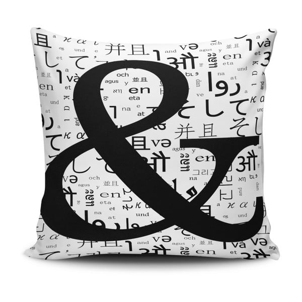 Vankúš s prímesou bavlny Cushion Love Letter, 45 × 45 cm