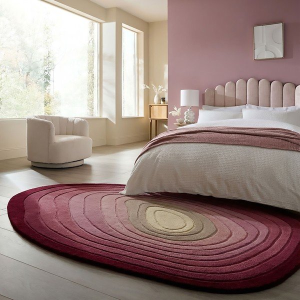 Fialový ručne tkaný vlnený koberec 200x290 cm Puddle Ombre  – Flair Rugs-image-1