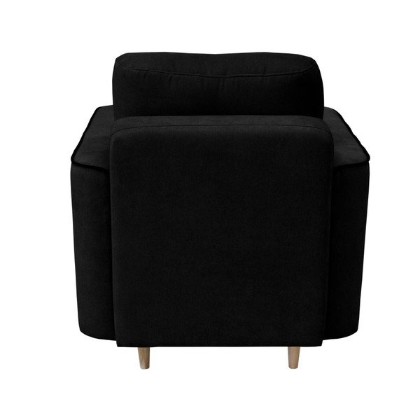 Tmavomodré kreslo Mazzini Sofas Butterfly, svetlé nohy-image-4
