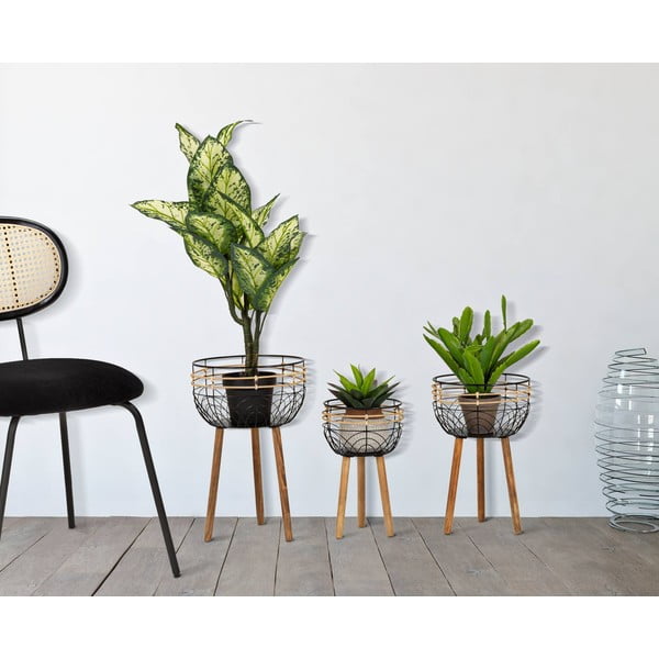 Kovové stojany na kvety 3 ks Oporto - Mauro Ferretti-image-1