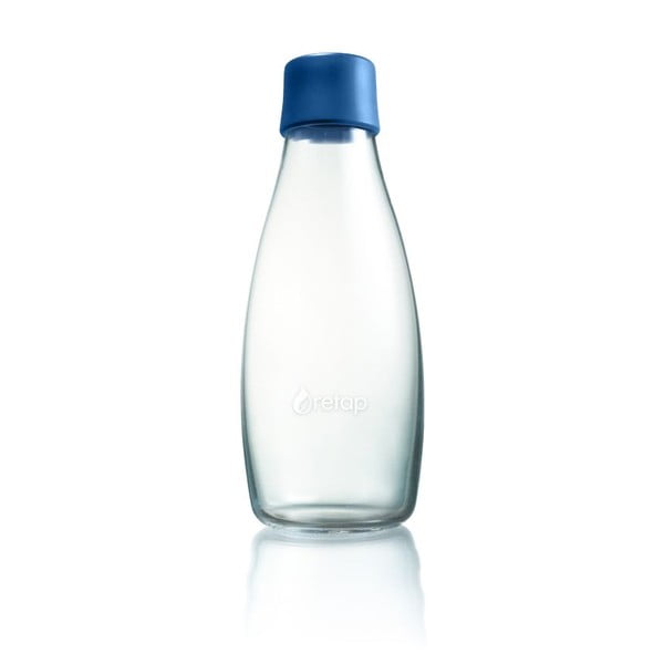 Tmavomodrá sklenená fľaša ReTap s doživotnou zárukou, 500 ml