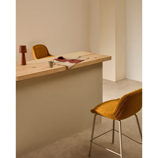 Barová stolička v horčicovej farbe (výška sedadla 65 cm) Aimin – Kave Home-image-2