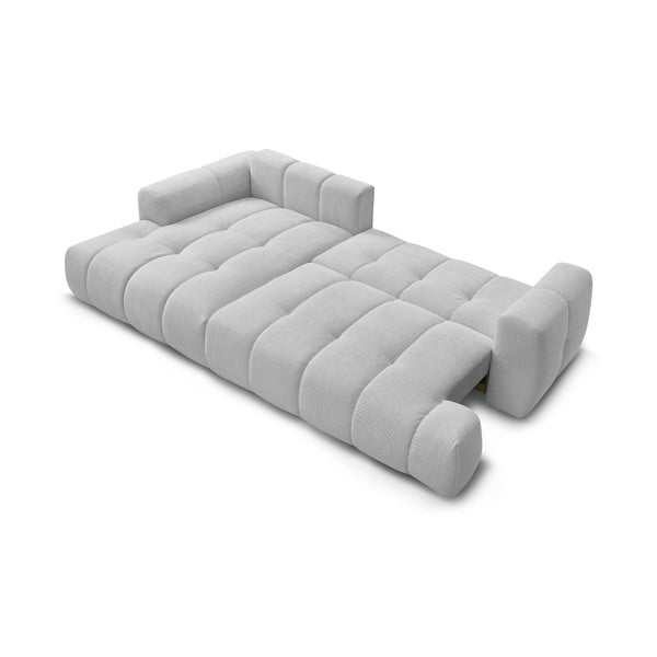 Svetlosivá rozkladacia/s úložným priestorom rohová pohovka (ľavý roh/s leňoškou) Fuji – Bobochic Paris-image-4