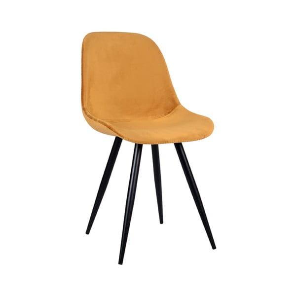 Zamatové jedálenské stoličky v horčicovej farbe v súprave 2 ks Capri – LABEL51