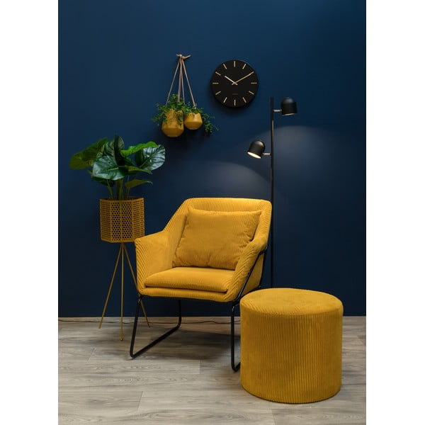 Žlté menčestrové kreslo Leitmotiv Glam-image-1