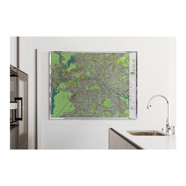 Zelená magnetická mapa Berlína Street Map, 130 × 100 cm-image-1