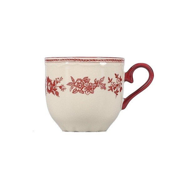 Vínovočervená/slonovinová porcelánová šálka 215 ml Cyril – S|P Collection