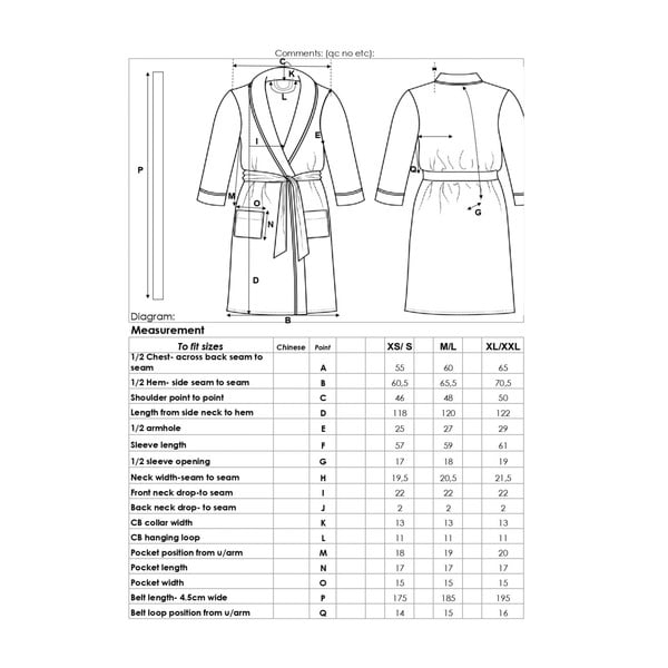 Antracitovosivý bavlnený župan veľkosť XL/XXL Terry – HIP-image-2
