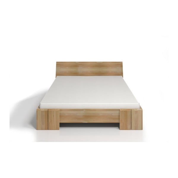 Dvojlôžková posteľ z bukového dreva s úložným priestorom Skandica Vestre Maxi, 140 × 200 cm-image-1
