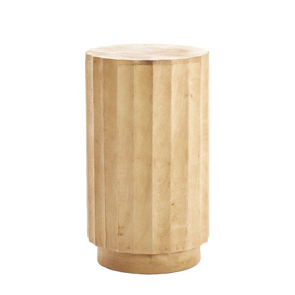 Okrúhly odkladací stolík z mangového dreva ø 35 cm Ellena – Light & Living