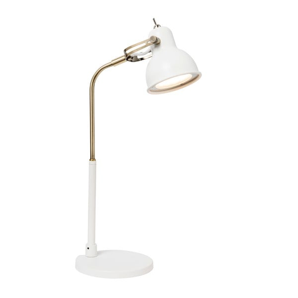 Biela stolová lampa s LED svetlom SULION Bang