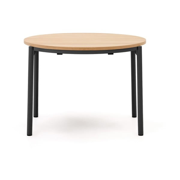 Okrúhly rozkladací jedálenský stôl s doskou v dubovom dekore v prírodnej farbe ø 90 cm Montuiri – Kave Home