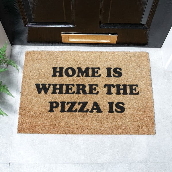 Rohožka z kokosového vlákna 40x60 cm Home Is Where the Pizza Is – Artsy Doormats-image-2