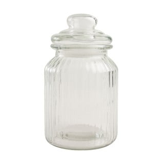 Sklenená dóza T&G Woodware Ribbed, 1 l