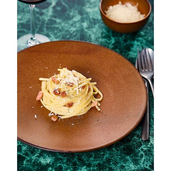 Hnedý porcelánový tanier ø 27 cm Ovio – BonBistro-image-2