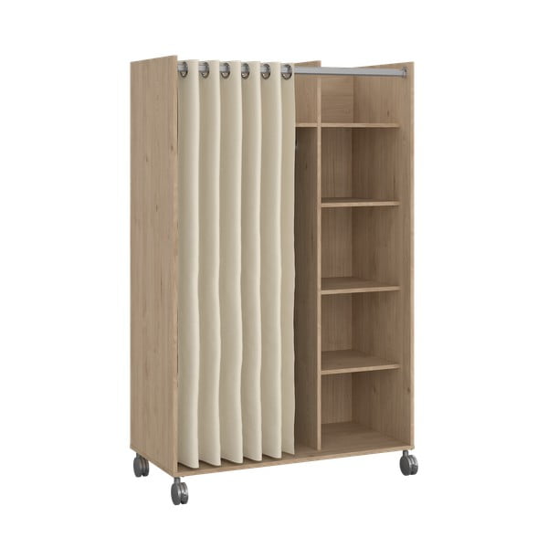 Šatníková skriňa v dekore duba v bielo-béžovej farbe 100x160 cm Kit – Tvilum-image-1