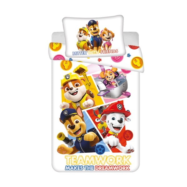 Bavlnené detské obliečky do postieľky 100x135 cm Paw Patrol – Jerry Fabrics