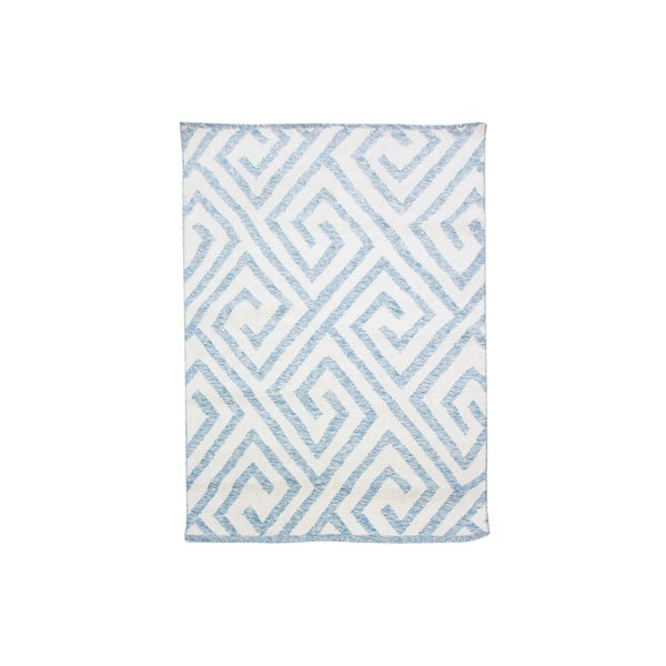 Ručne tkaný koberec Kilim Design 69 Blue/White, 160x230 cm