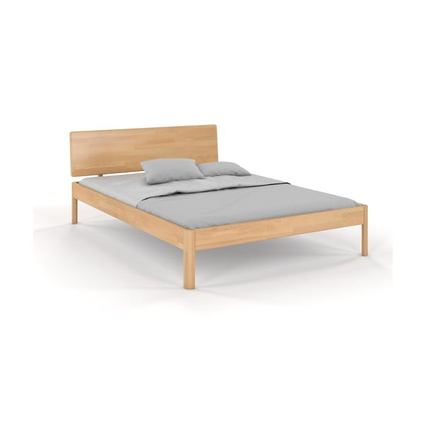 Dvojlôžková posteľ z bukového dreva 160x200 cm v prírodnej farbe Ammer - Skandica