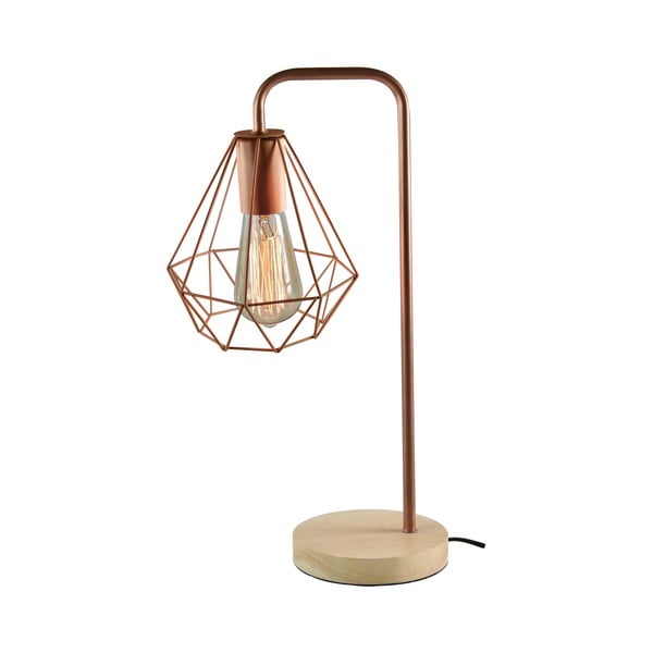 Kovová stolová lampa bronzovej farby Maiko Industrial
