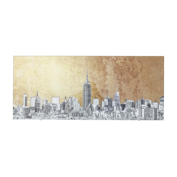 Zasklený obraz Kare Design NY View, 120 × 50 cm