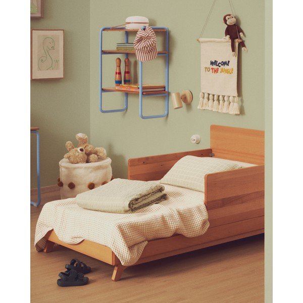 Svetlozelená žakárová detská deka 130x170 cm Tivaro – Kave Home-image-2