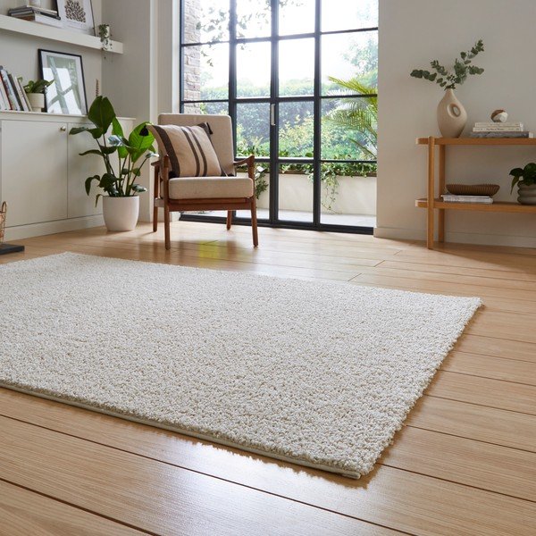 Krémovobiely umývateľný koberec z recyklovaných vlákien 80x150 cm Bali – Think Rugs-image-2