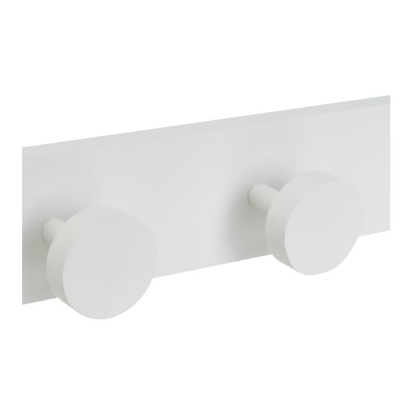 Biely nástenný vešiak z borovicového dreva 40 cm Anillos – Casa Selección-image-2