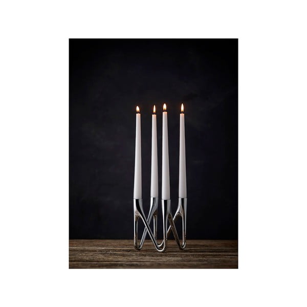 Svietnik v striebornej farbe Morsø Roots-image-2