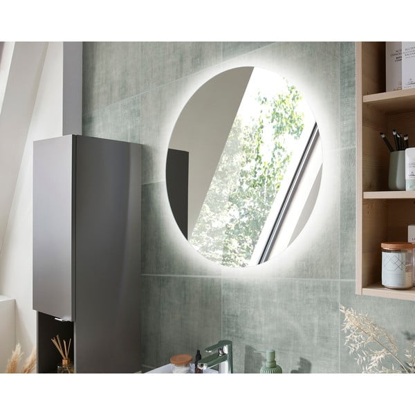 Nástenné zrkadlo s osvetlením ø 70 cm Quickset 393 – Pelipal-image-1
