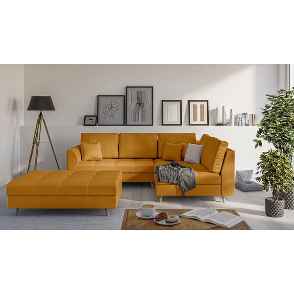 Podnožka v horčicovej farbe Ariella - Ropez-image-1