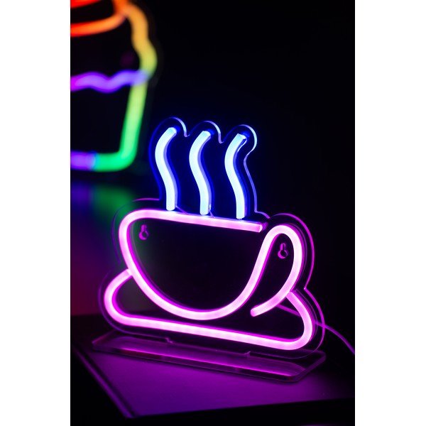 Ružová LED neónová svetelná dekorácia 5 W Coffee – Leitmotiv-image-1