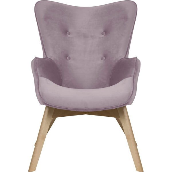 Zamatové kreslo v levanduľovej farbe Niko – Ropez-image-2