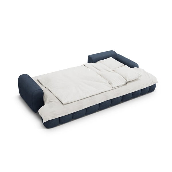 Tmavomodrá rozkladacia/s úložným priestorom rohová pohovka (pravý roh/s leňoškou) Linz – Cosmopolitan Design-image-4