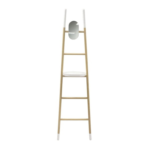 Rebrík so zrkadlom a poličkou Ladder