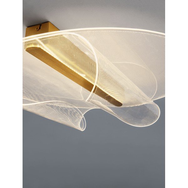 Hliníkové LED stropné svietidlo so stmievačom v zlatej farbe 55x45 cm Valentin – Nova Luce-image-1