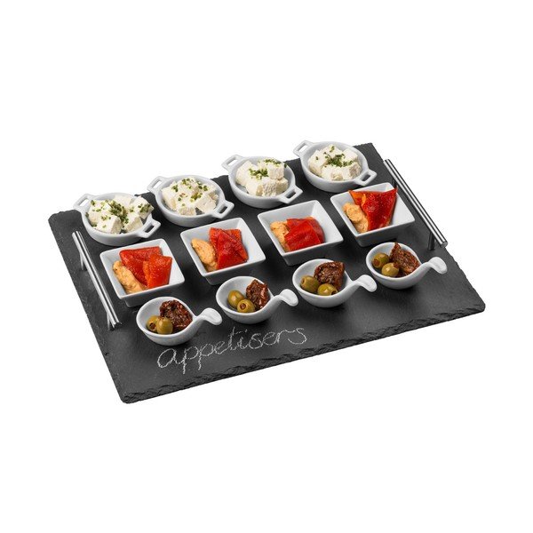 12-dielny bridlicový servírovací set Premier Housewares Appetisor, 40 × 30 cm-image-1